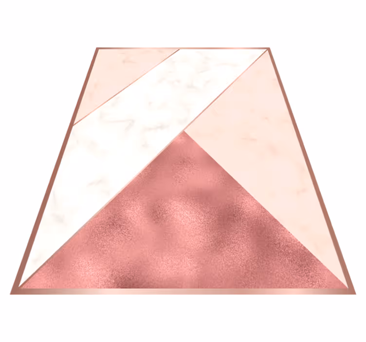 Triangular marble bedroom vinyl rug - TenStickers