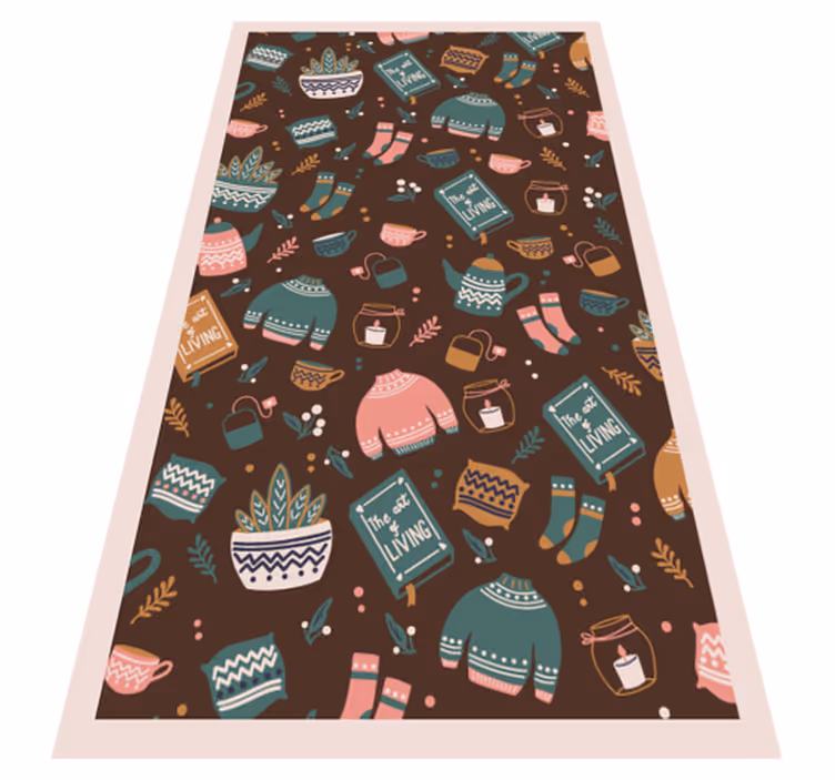 Cozy living essentials teen vinyl rug - TenStickers