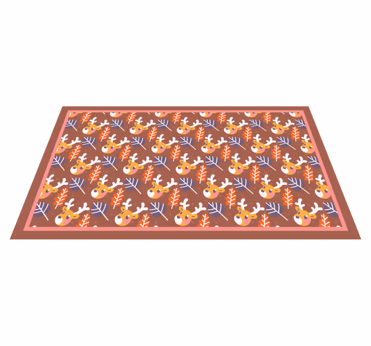 Baby deers design Christmas vinyl rug - TenStickers