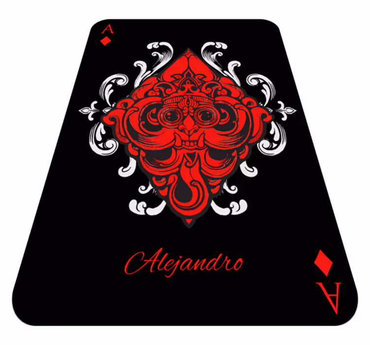 Playing card with name bedroom vinyl rug - TenStickers