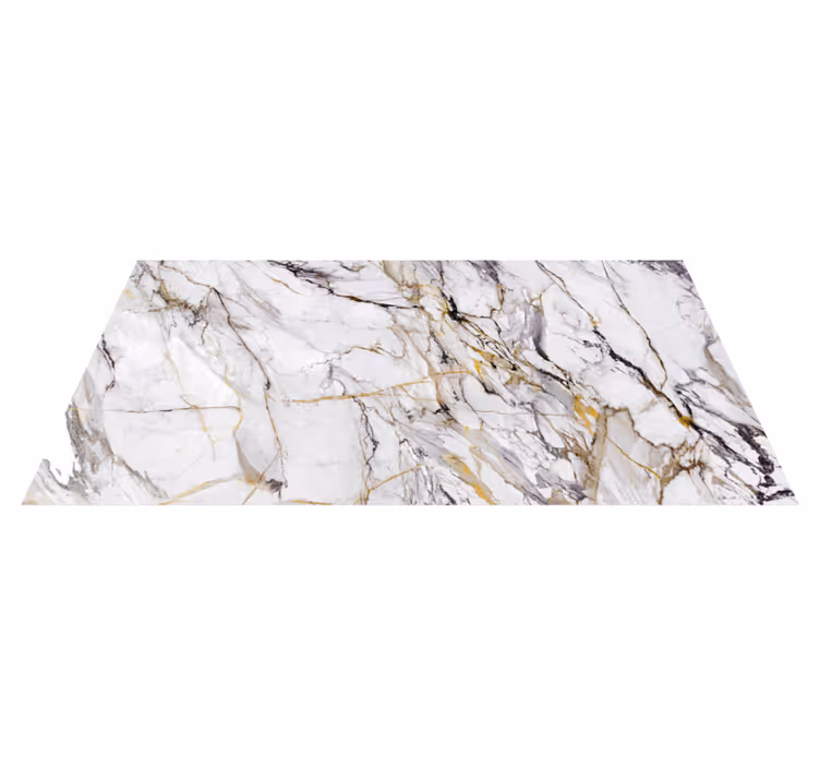 White stone stone floor tiles - TenStickers