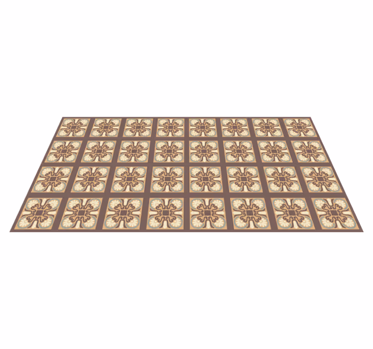 Ceramic Tile Pattern kitchen vinyl rug - TenStickers