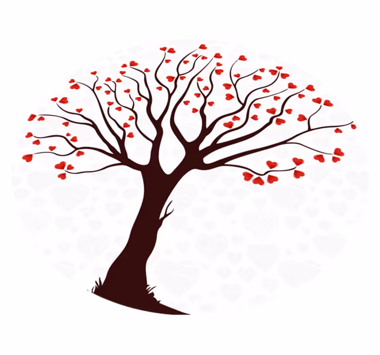 Big romantic tree nature vinyl rug - TenStickers