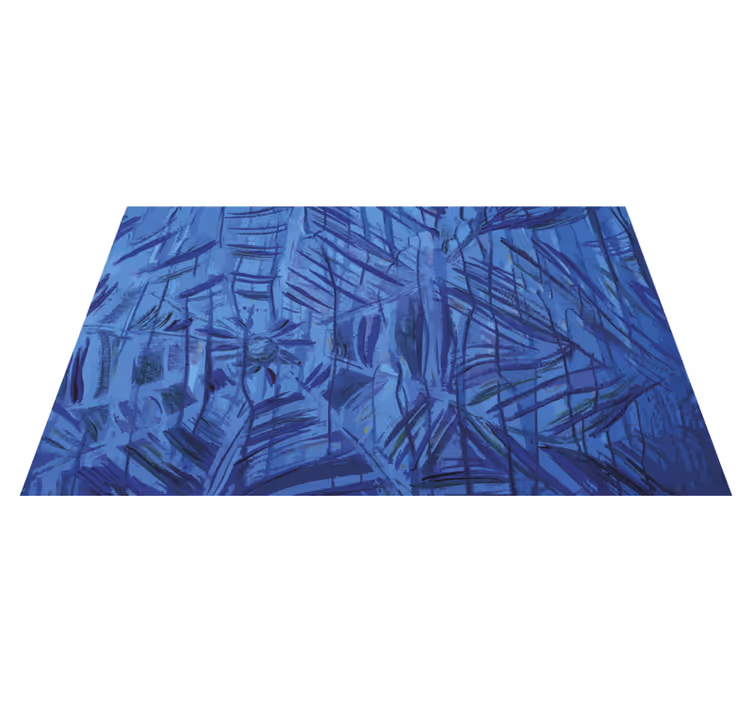 Nature vinyl rug with tropical leaf design - TenStickers