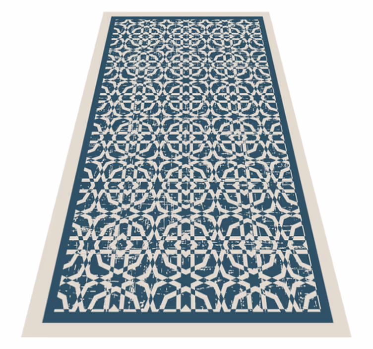 Intricate patterned style bedroom vinyl rug - TenStickers