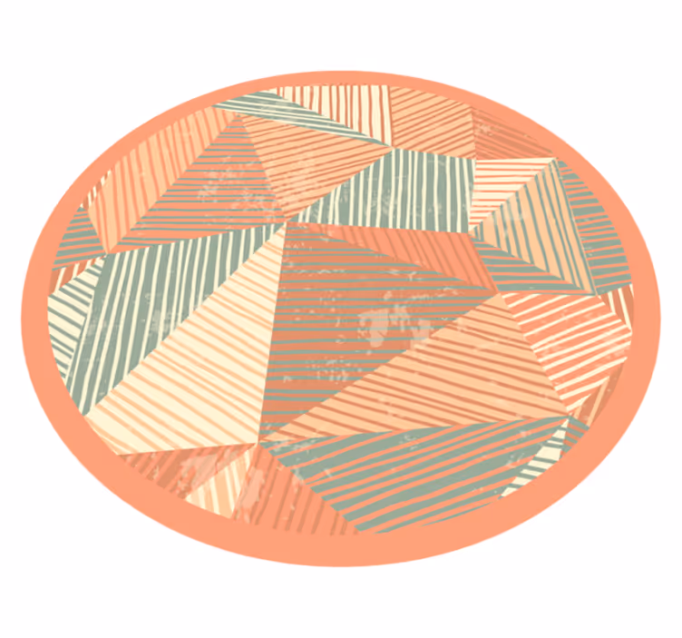 Triangles colour play geometric vinyl rug - TenStickers