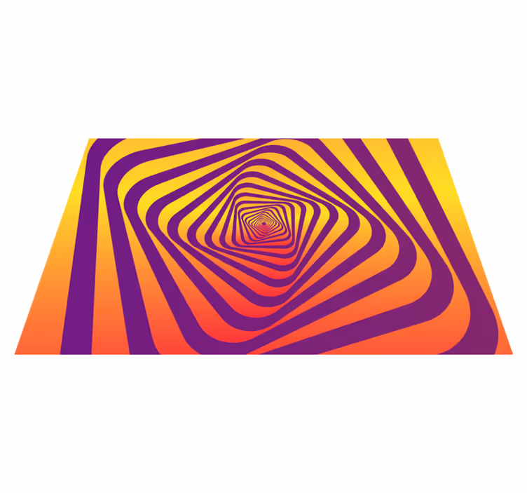 Spiral Color Pattern geometric vinyl rug - TenStickers