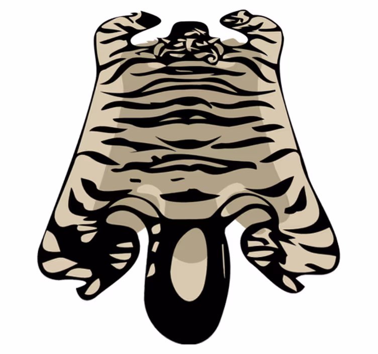 Stylish Tiger Stripes animal print vinyl rug - TenStickers