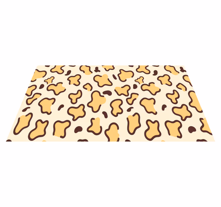 Big leopard shapes animal print vinyl rug - TenStickers