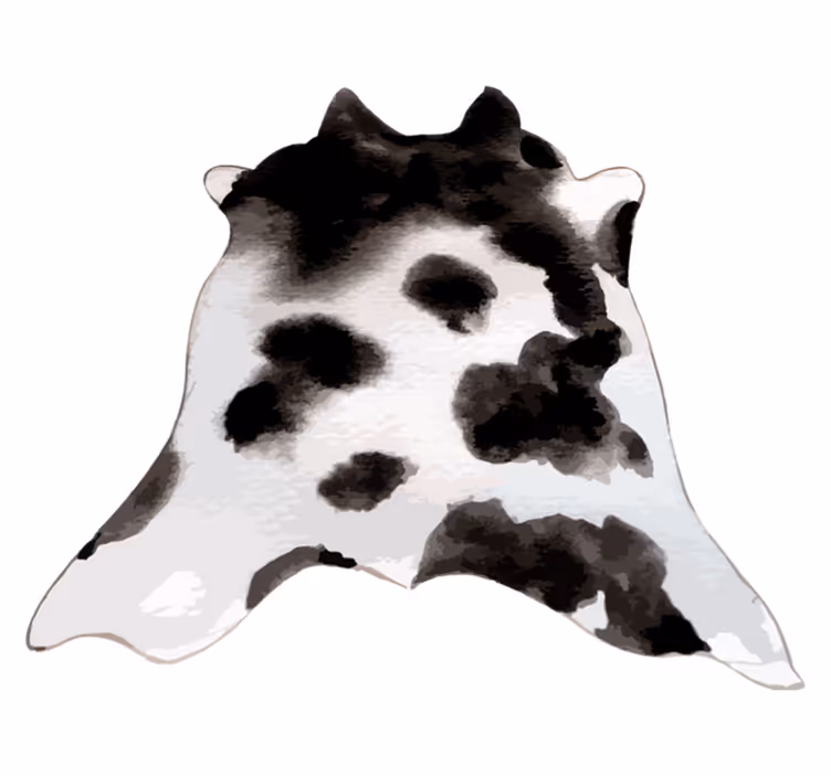 Animal print vinyl rug inspired by cowhide design - TenStickers