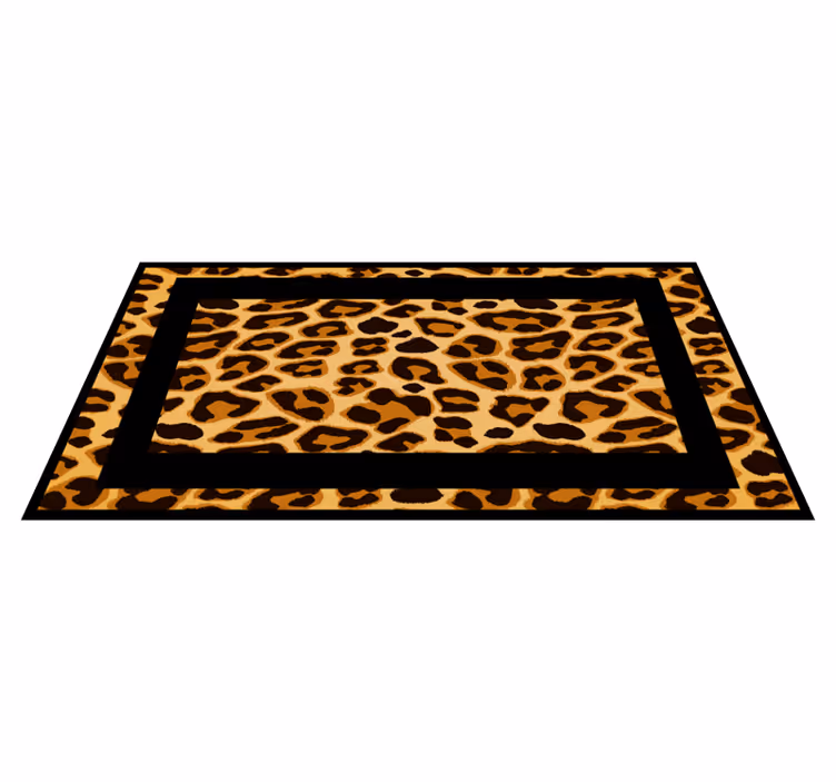 Rectangle leopard skin animal print vinyl rug - TenStickers