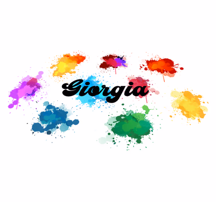 Circular design with splashes teen vinyl rug - TenStickers