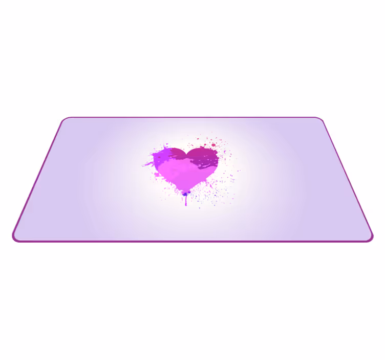 Purple heart splash teen vinyl rug - TenStickers