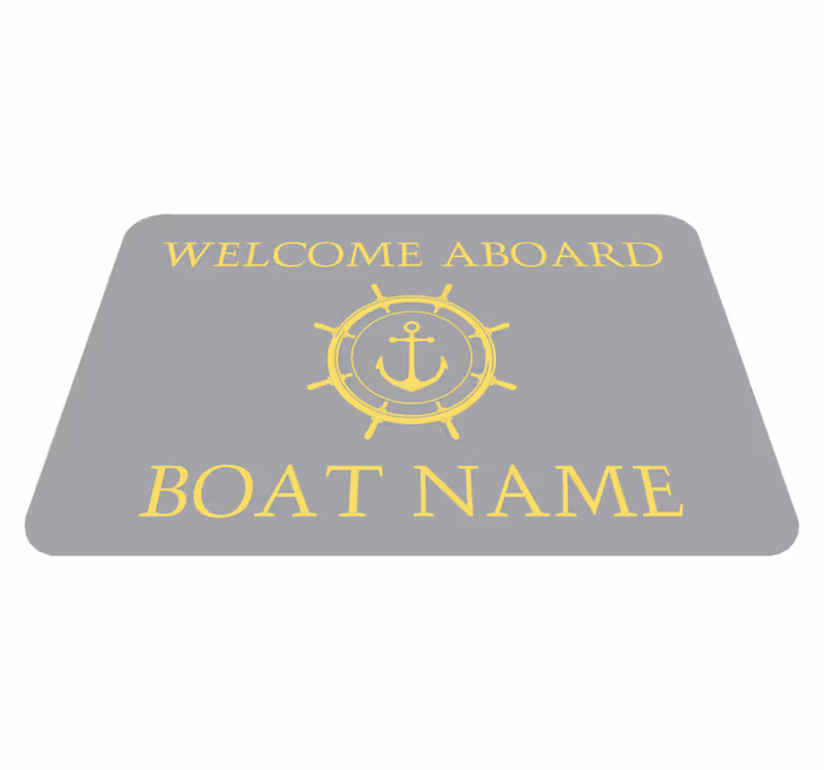 Nautical welcome custom vinyl rug - TenStickers