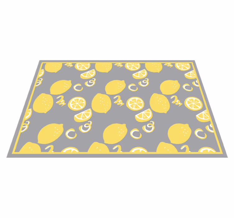 Citrus fruit motif kitchen vinyl rug - TenStickers