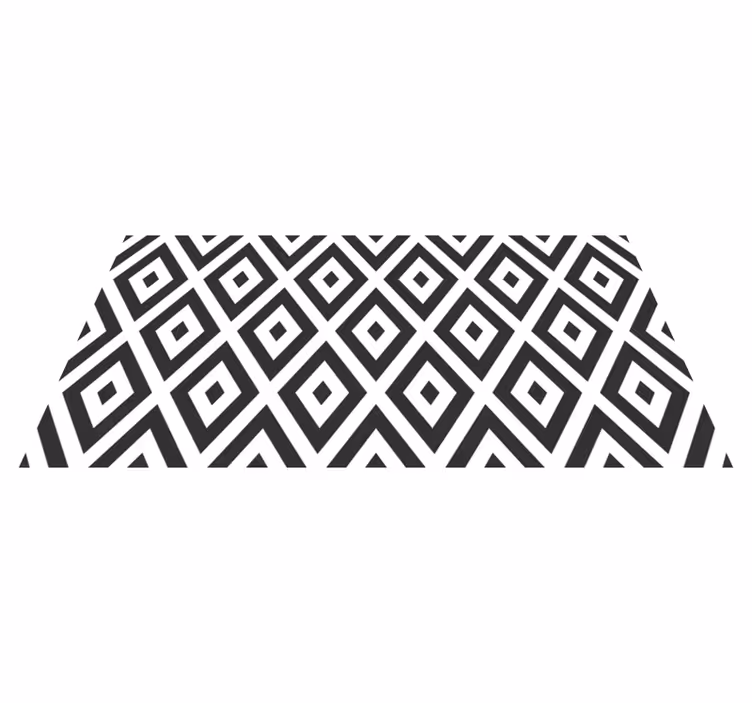 Black and white labyrinth tile carpet - TenStickers