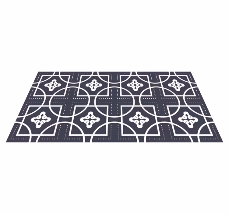 Shape play geometric vinyl rug - TenStickers