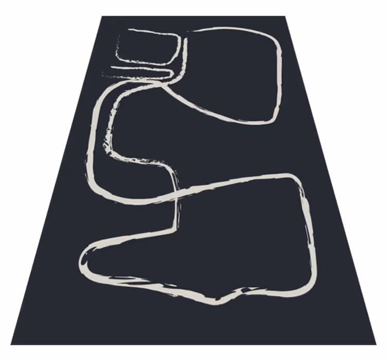Abstract Line Patterns minimal vinyl rug - TenStickers