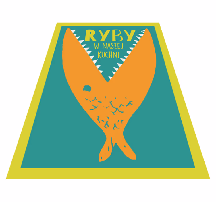 Aquatic culinary sign kitchen vinyl rug - TenStickers