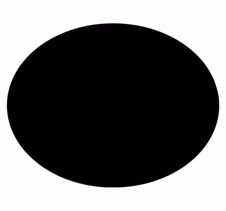 Circular design black vinyl rug - TenStickers