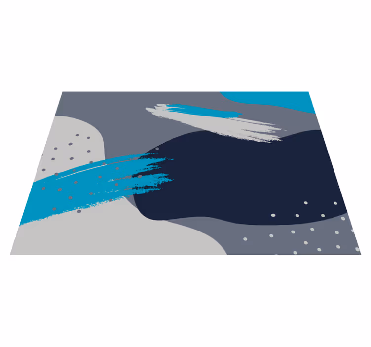 Abstract Splash Pattern modern vinyl rug - TenStickers