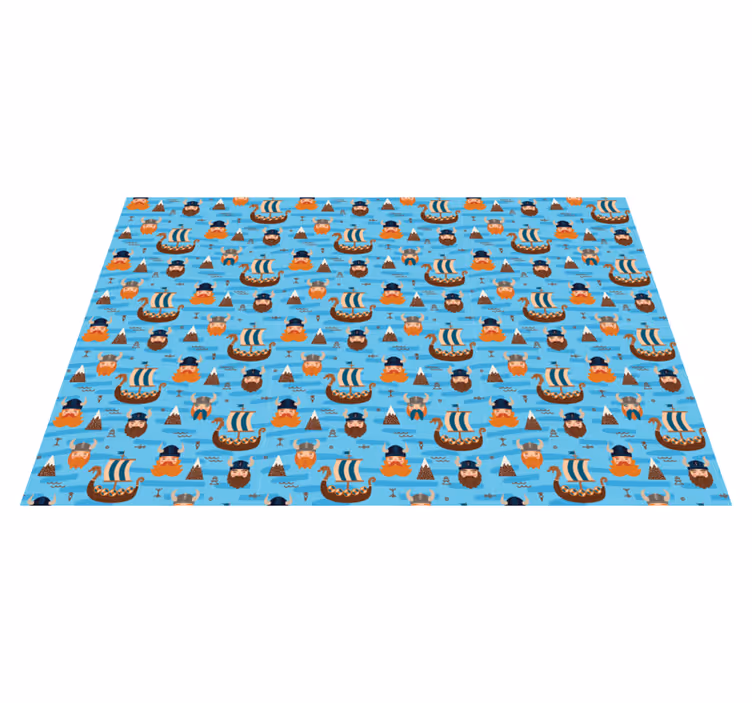 Playful Pirate Adventures kids vinyl rug - TenStickers