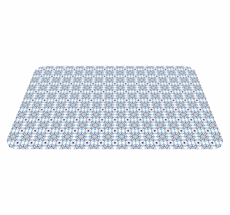 Azure elegant arrangement mosaic vinyl rug - TenStickers