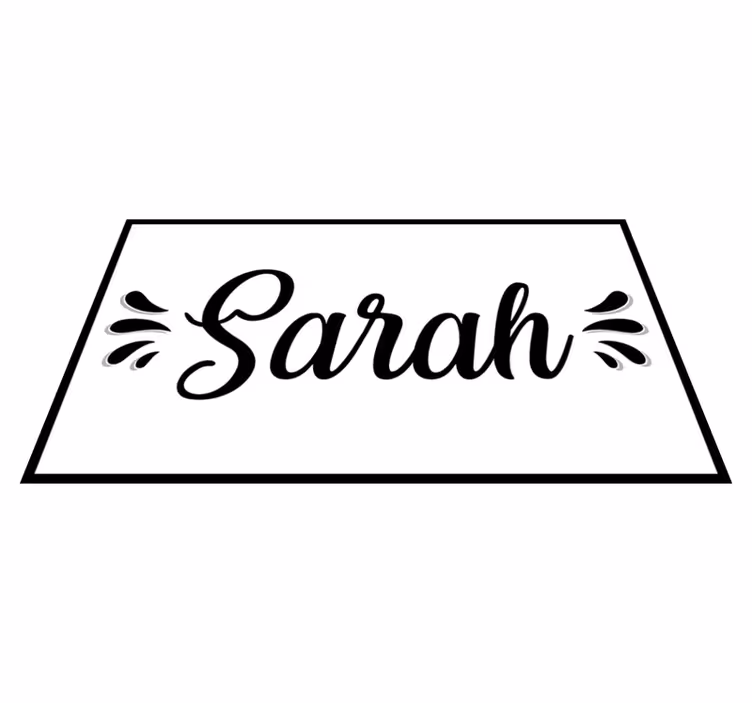 Black and white living room vinyl rug - TenStickers