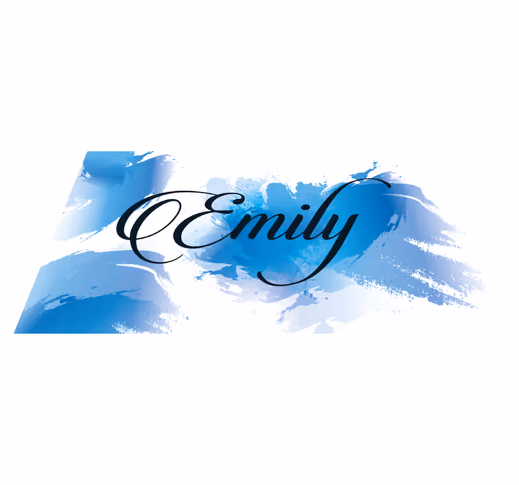 Blue splash with name teen vinyl rug - TenStickers