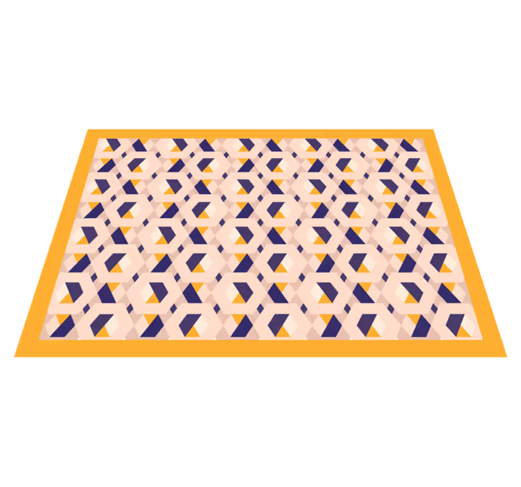 Kitchen vinyl rug lively geometric design - TenStickers