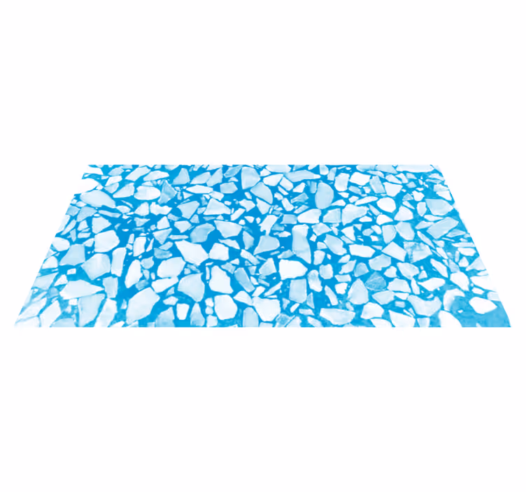 Chill Azure Mosaic stone effect vinyl rug - TenStickers