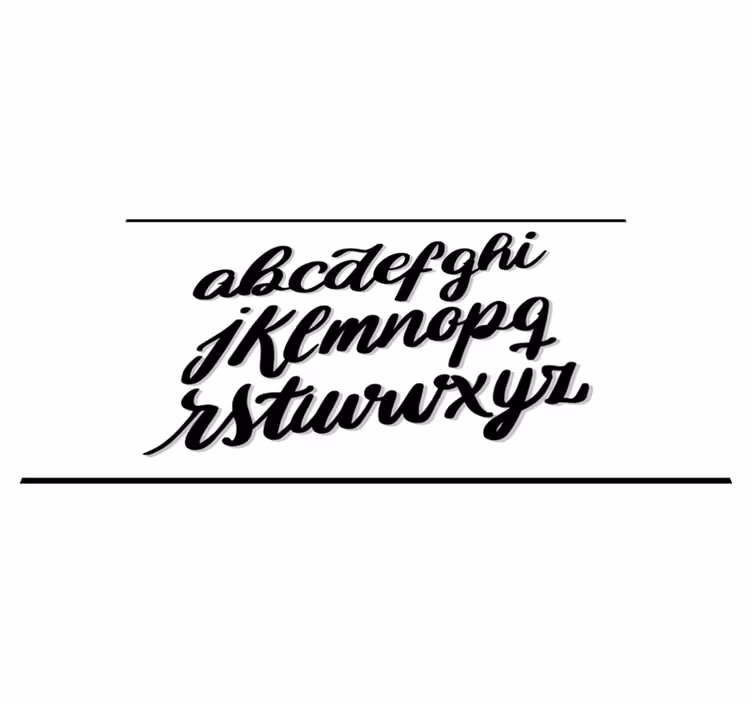Black and white letters alphabet vinyl rug - TenStickers