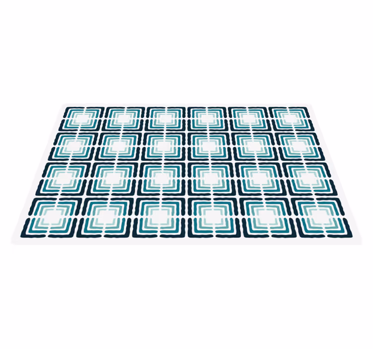 Abstract patterned shapes kitchen vinyl rug - TenStickers