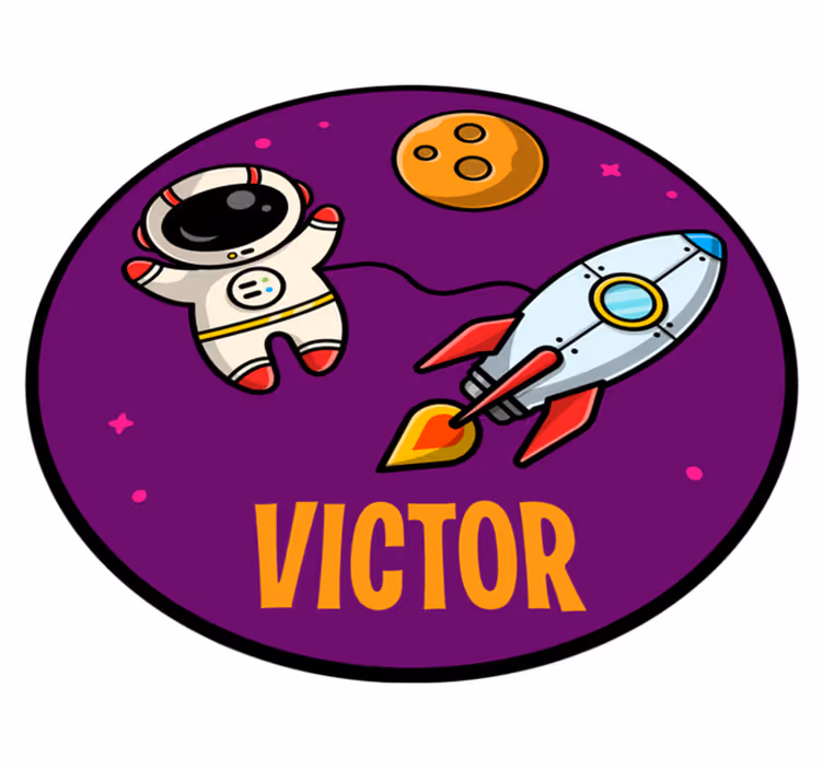 Expedition with name kids vinyl rug - TenStickers
