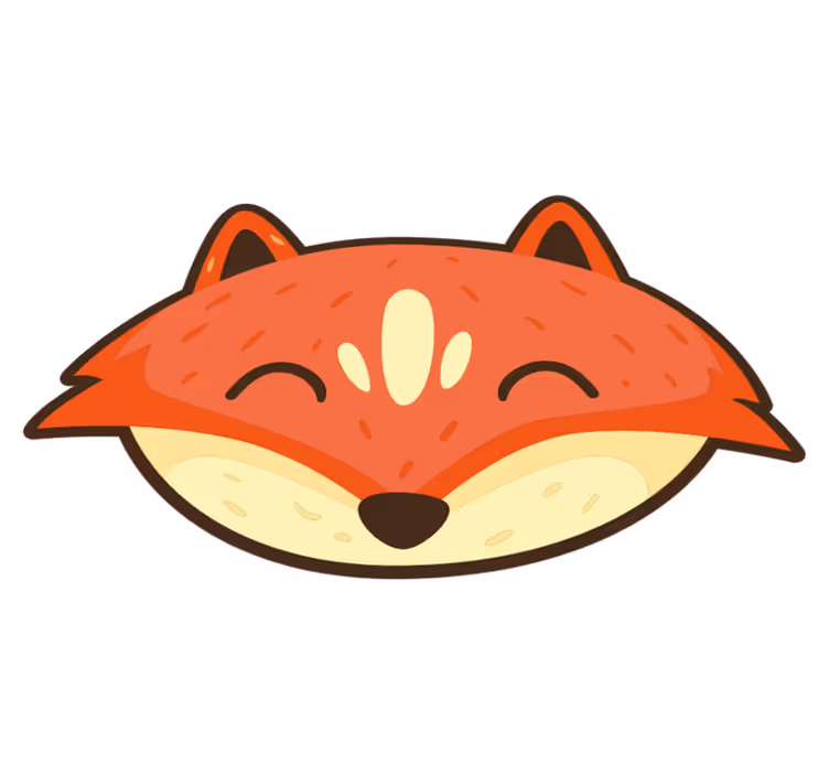 Nordic fox face baby play mat - TenStickers