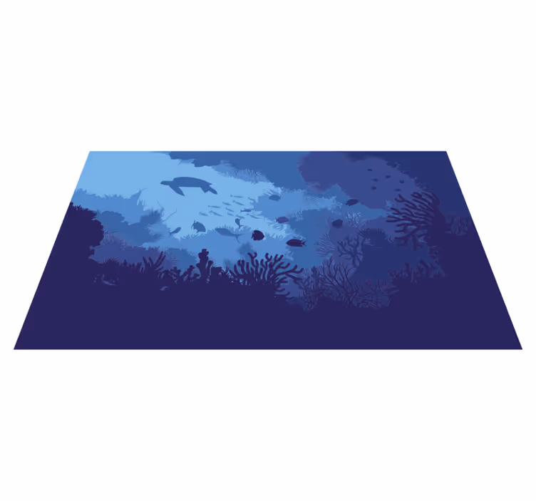 Under water life ocean nature vinyl rug - TenStickers