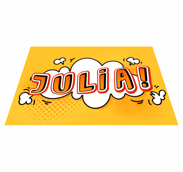 Graffiti name cloud kids vinyl rug - TenStickers