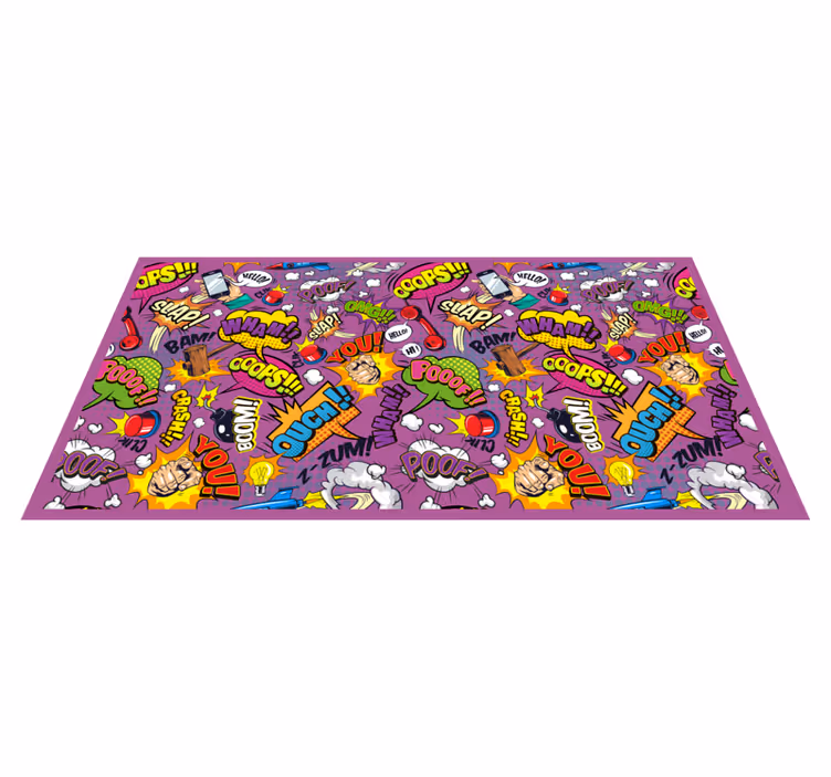 Comic dialogue bubbles teen vinyl rug - TenStickers