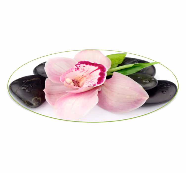 Elegant Orchid Arrangement floral vinyl rug - TenStickers