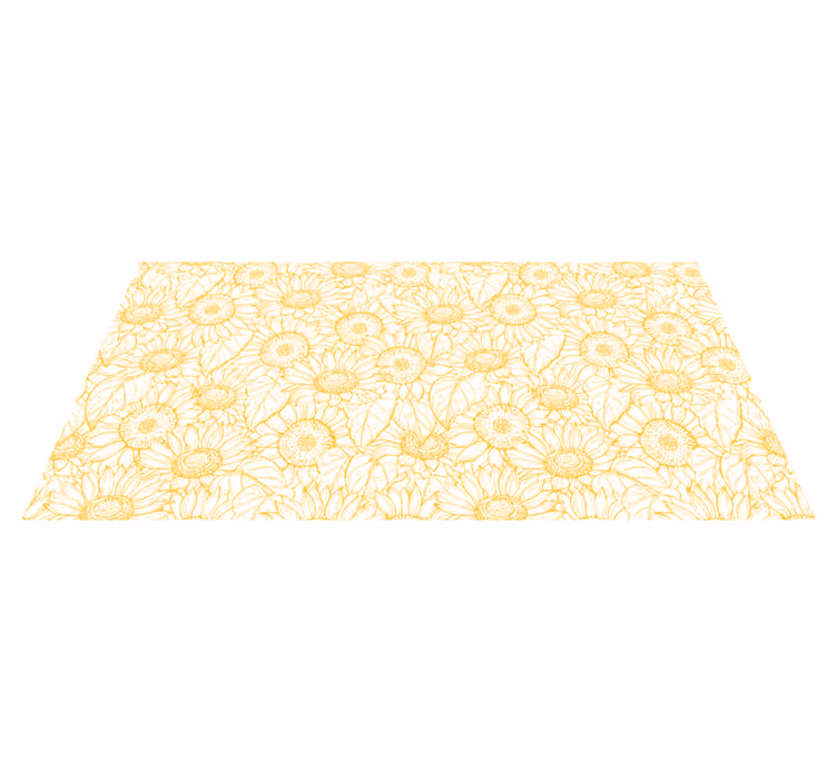 Sunflower Motif floral vinyl rug - TenStickers