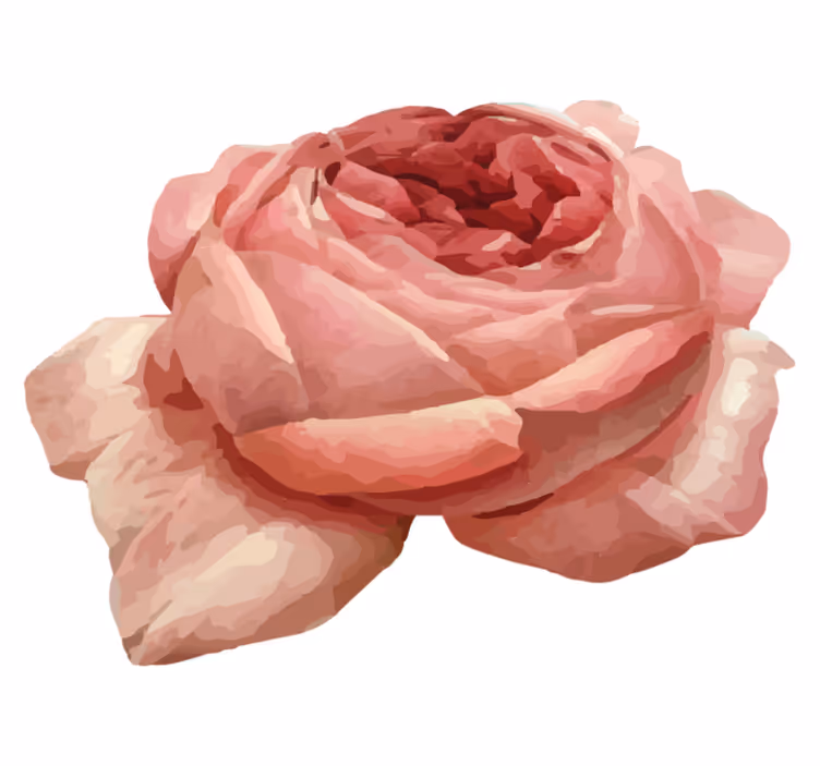 Lush Pink Bloom floral vinyl rug - TenStickers