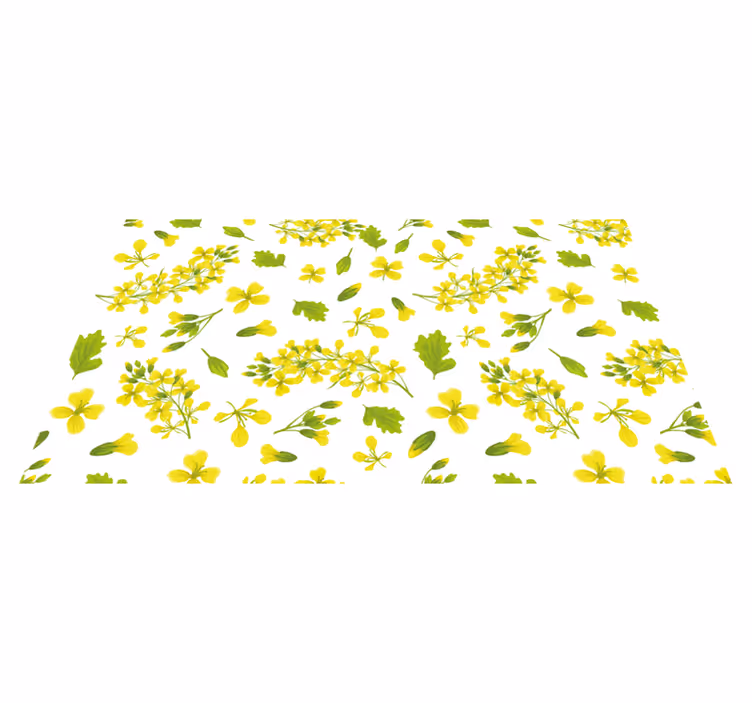 Flower Joy floral vinyl rug - TenStickers