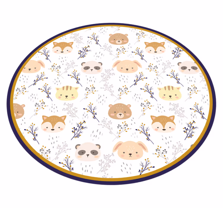 Waving panda and bears  animal rug - TenStickers