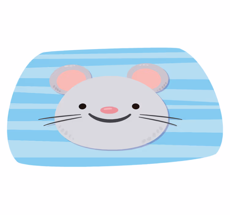 Cute Mouse Face kids vinyl rug - TenStickers