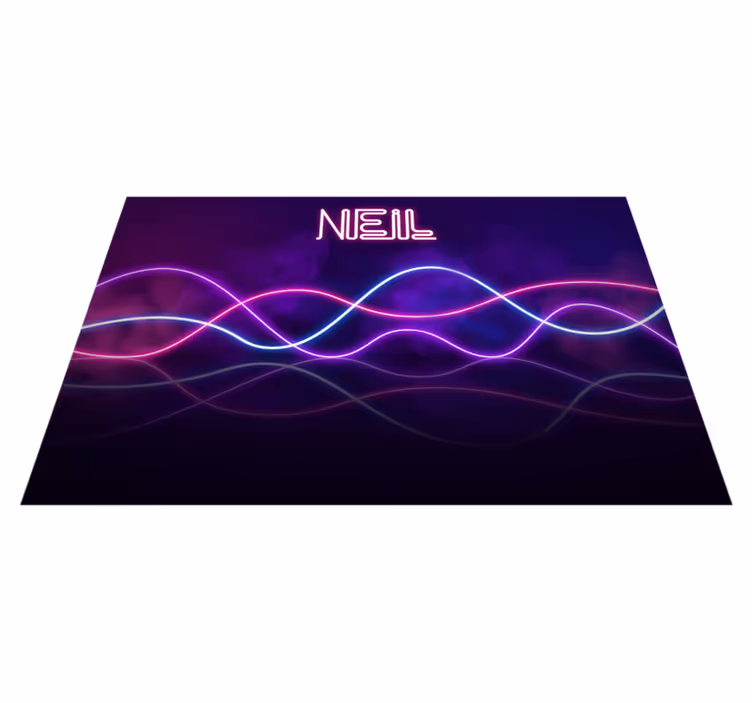 NEON LIGHTS DISPLAY custom vinyl rug - TenStickers