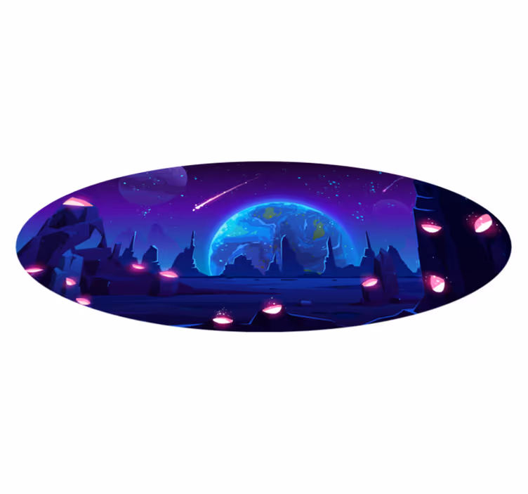 Galactic Adventure star vinyl rug - TenStickers