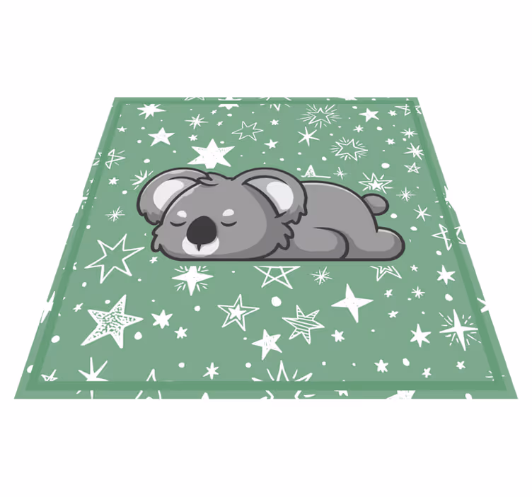 Sleeping Koala Stars kids vinyl rug - TenStickers