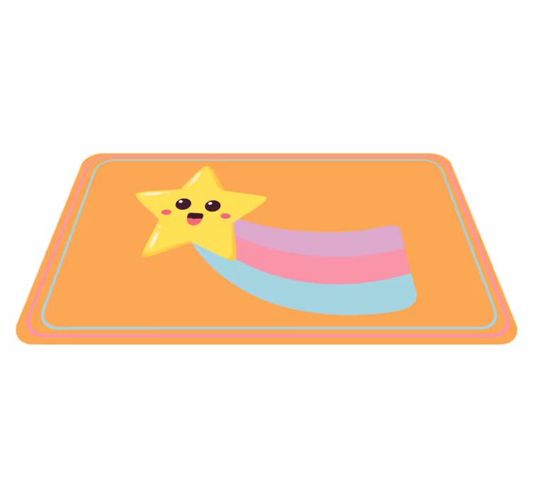 smiling star design star vinyl rug - TenStickers