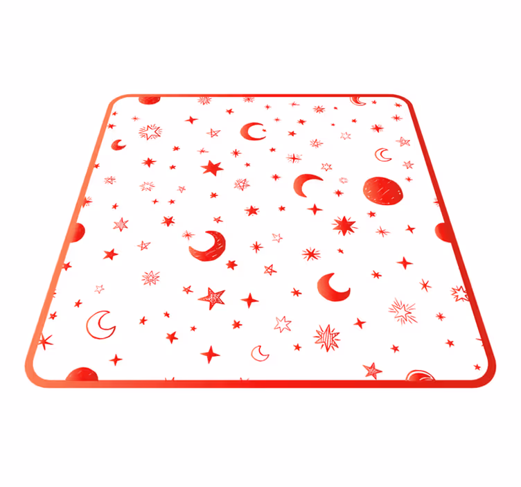 Celestial Elements star vinyl rug - TenStickers