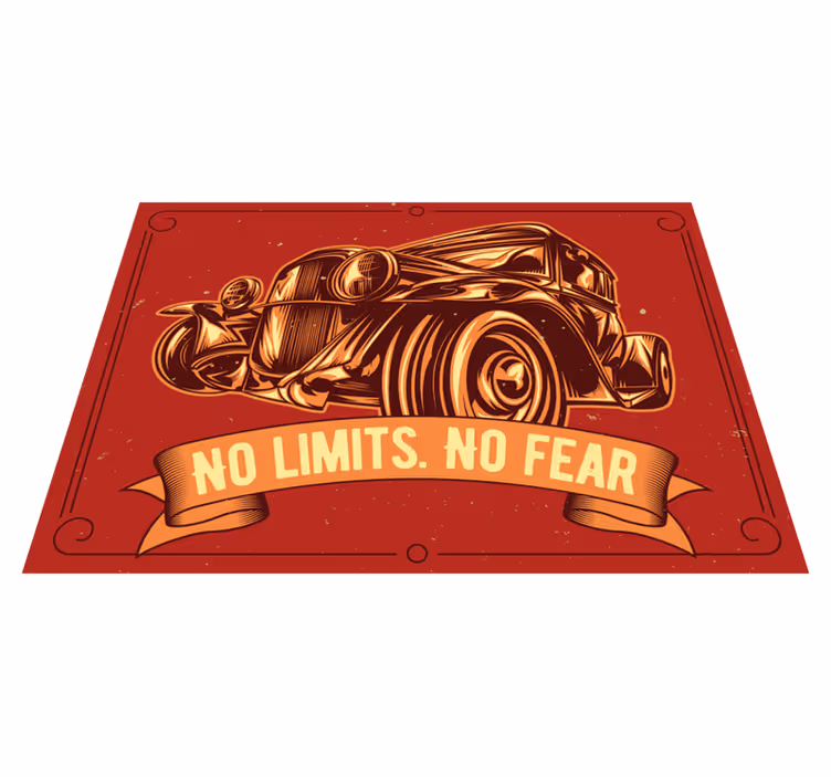 Classic car illustration custom rug - TenStickers
